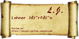 Lehner Járfás névjegykártya